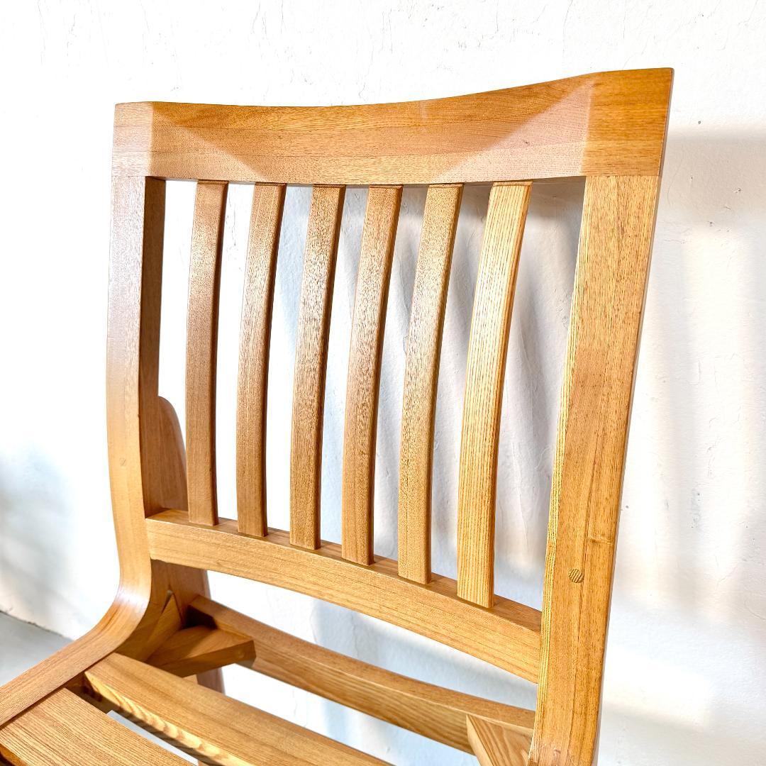 ②北欧　無垢材　オーク　ダイニングチェア