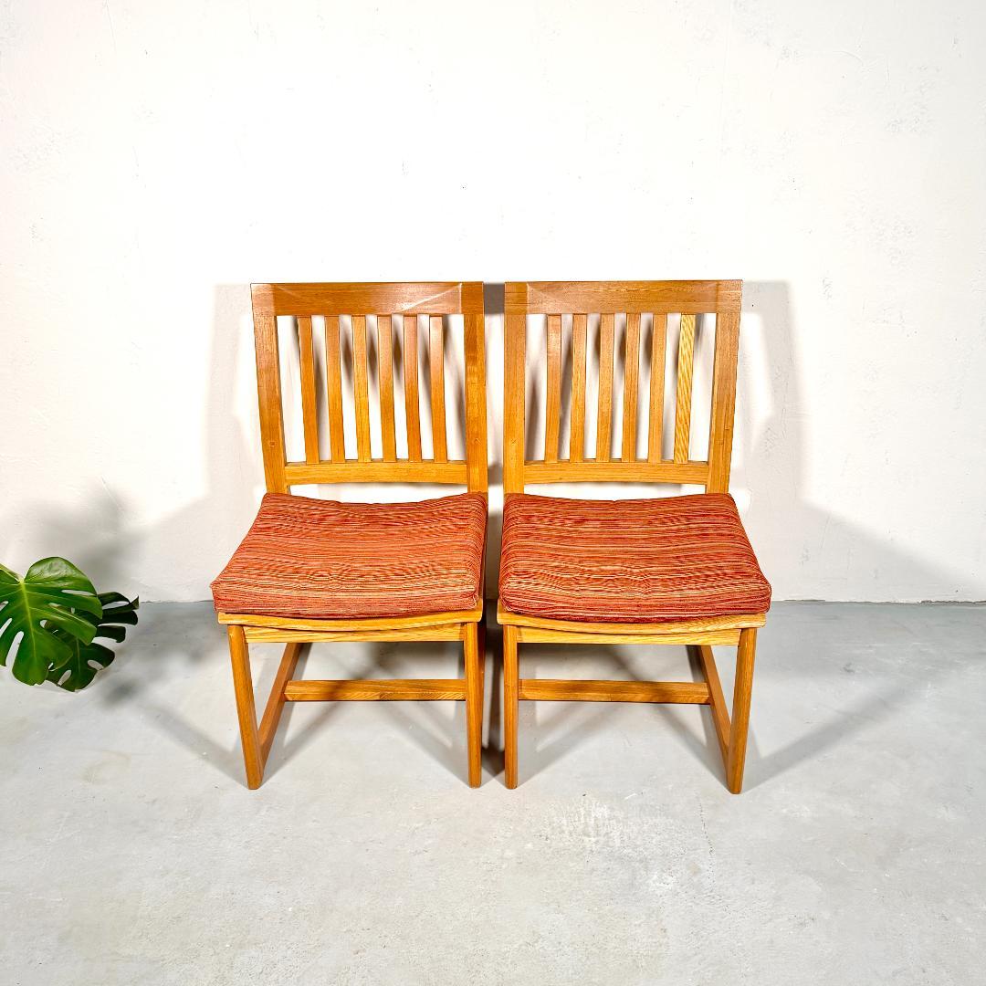 ②北欧　無垢材　オーク　ダイニングチェア