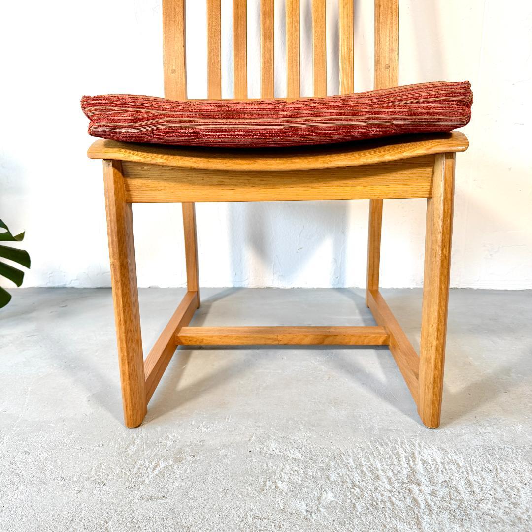 ②北欧　無垢材　オーク　ダイニングチェア