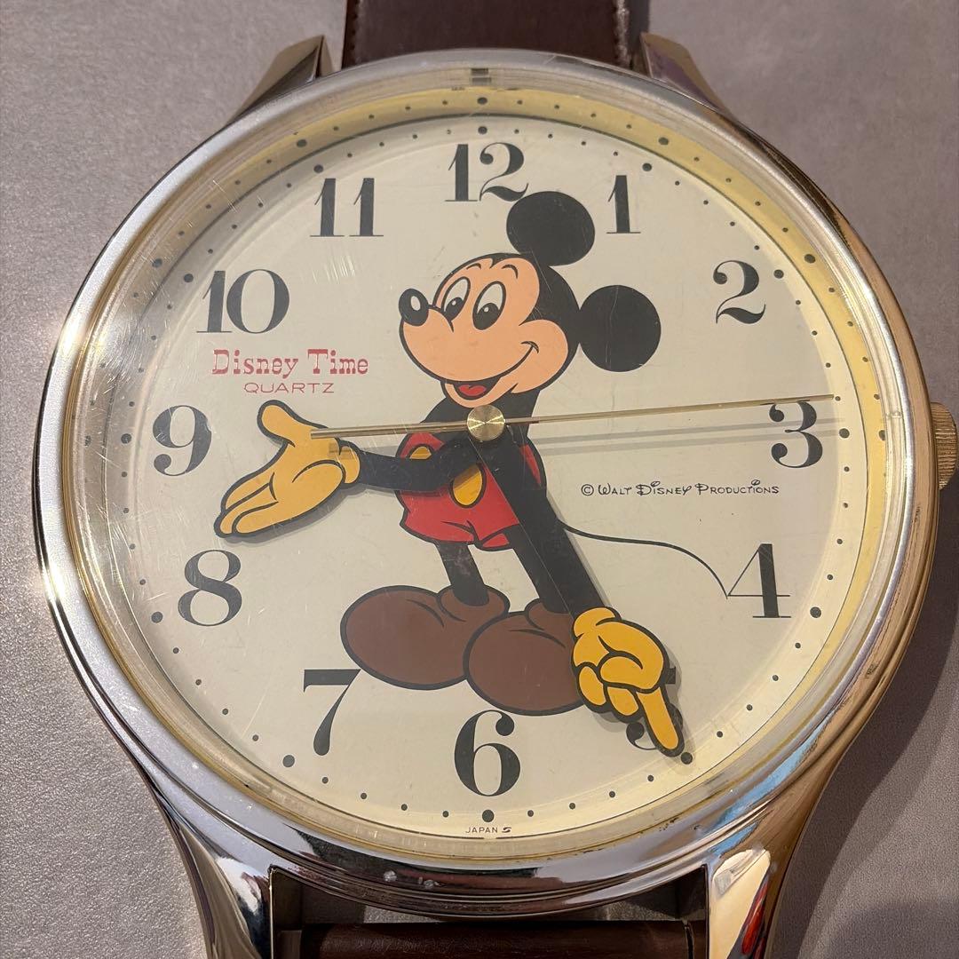 限定値下げ Disney Time ミッキー 掛け時計 腕時計型