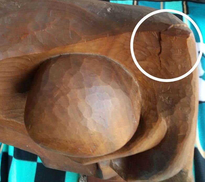 l*e様 木彫 本欅 題名 北の風 作者 島野重人 83cm 15キロ約40年前