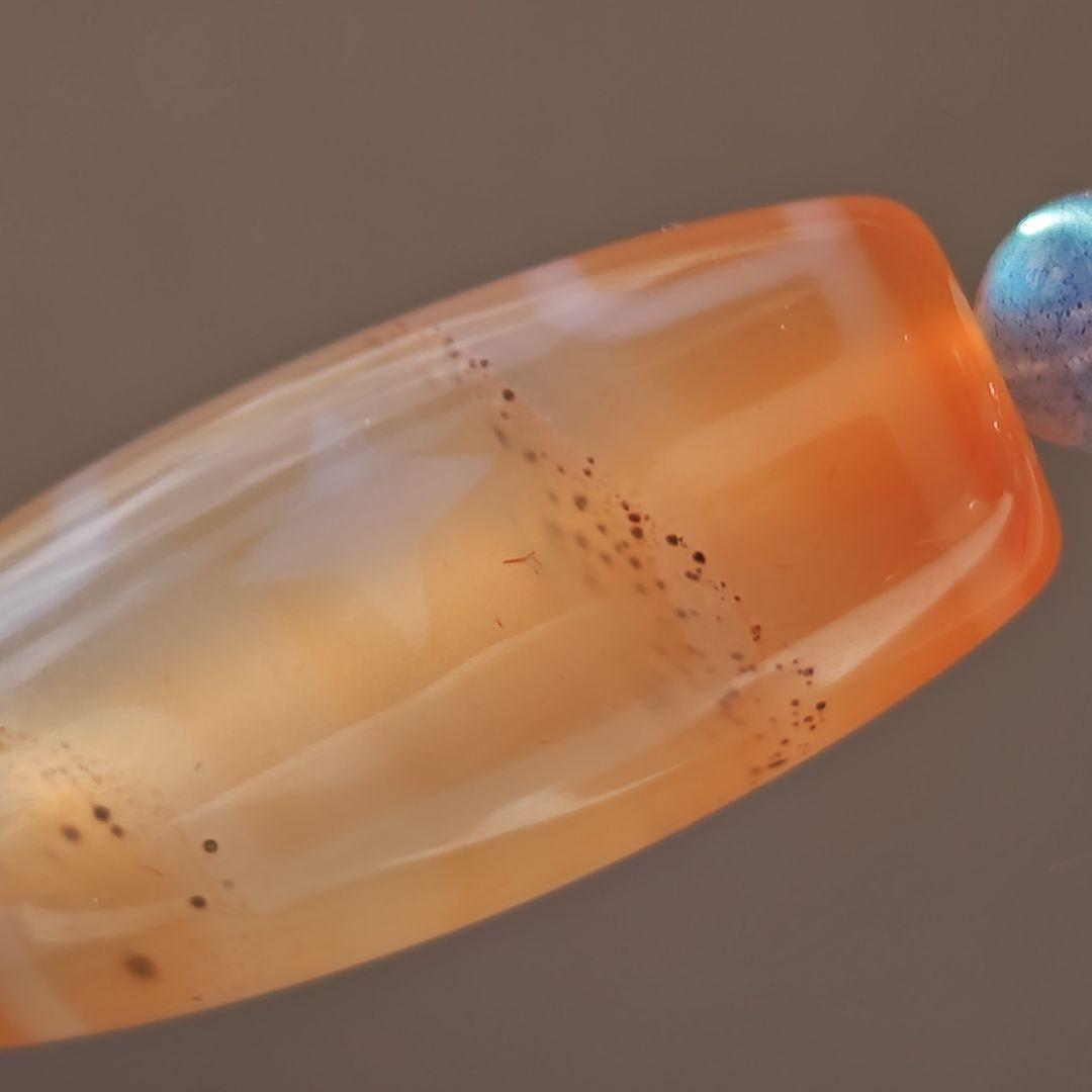 平安十字天珠、天眼ジオード、縞瑪瑙、ブルーフローライト