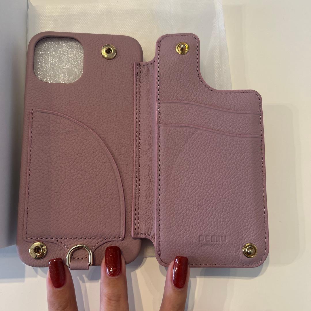 デミュウ　iPhone14 ケース　ライラック
