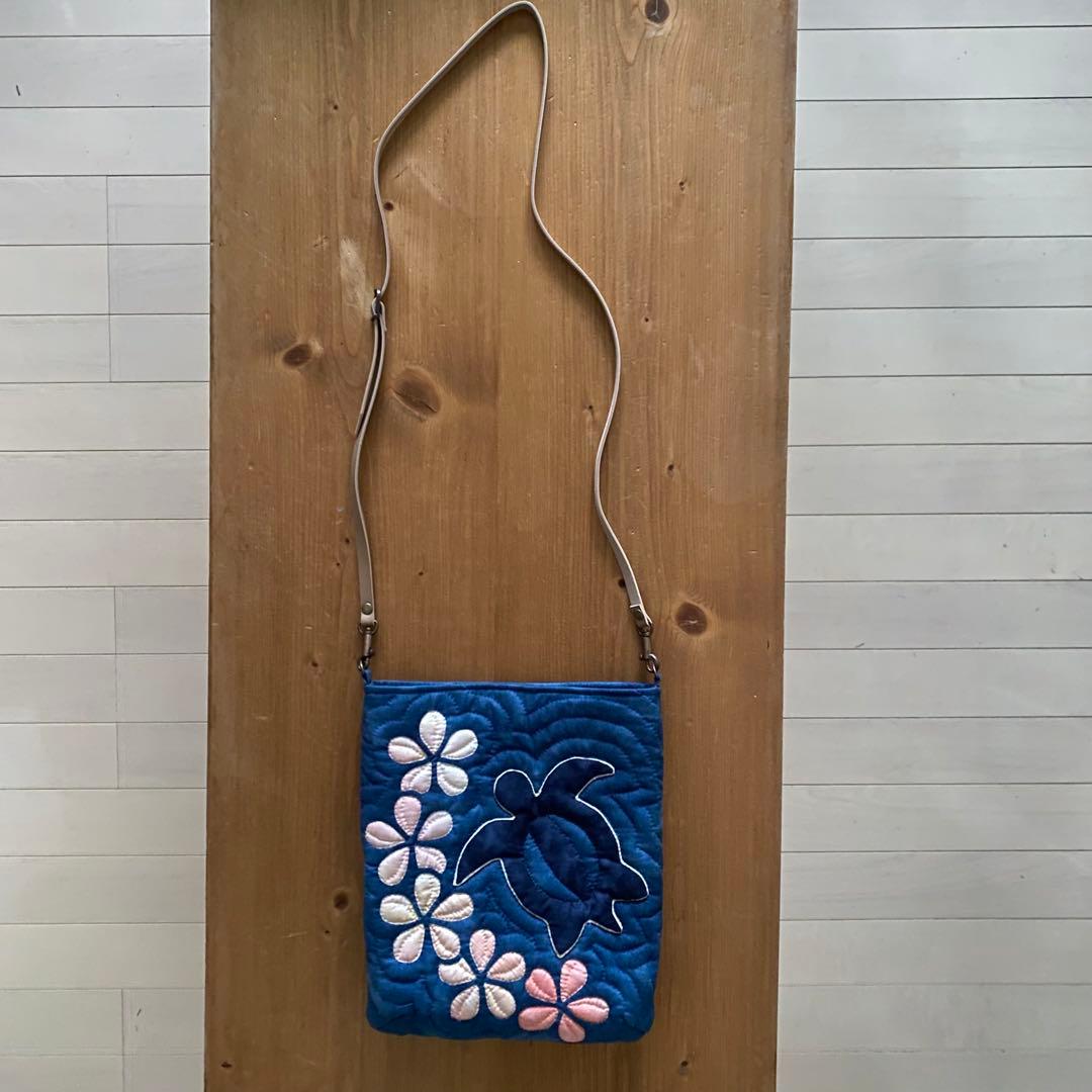 ◆特別価格◆ハワイアンキルト◆ショルダーバッグ◆モンステラ、ホヌ