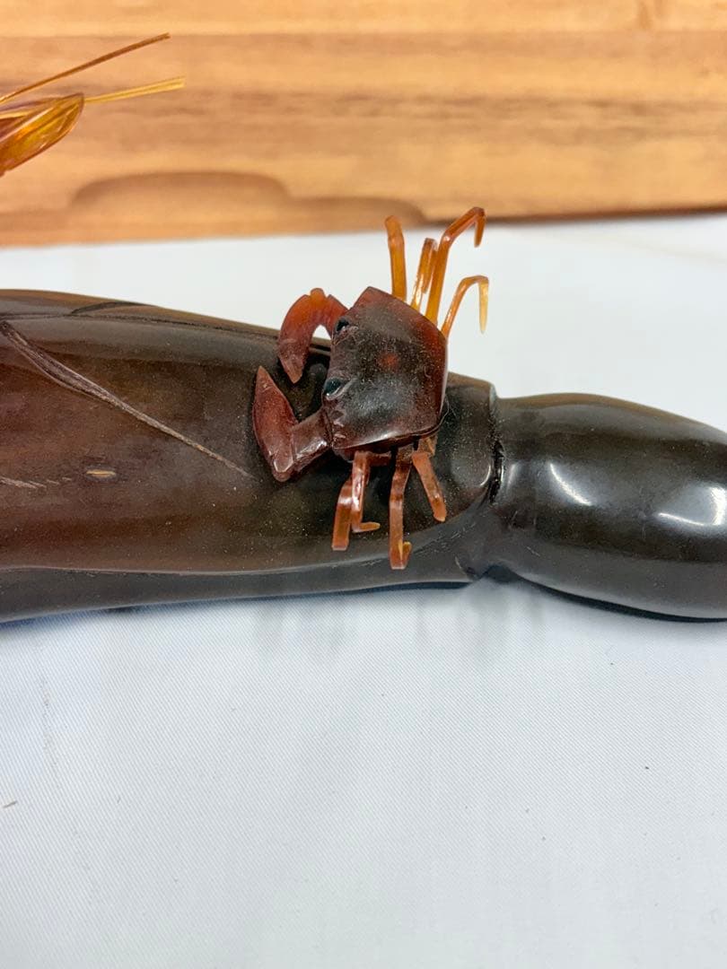 水牛 伊勢海老 置物 角 オブジェ