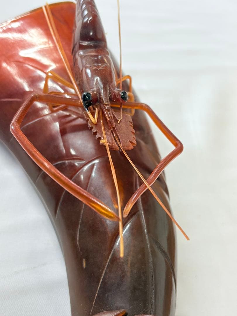 水牛 伊勢海老 置物 角 オブジェ