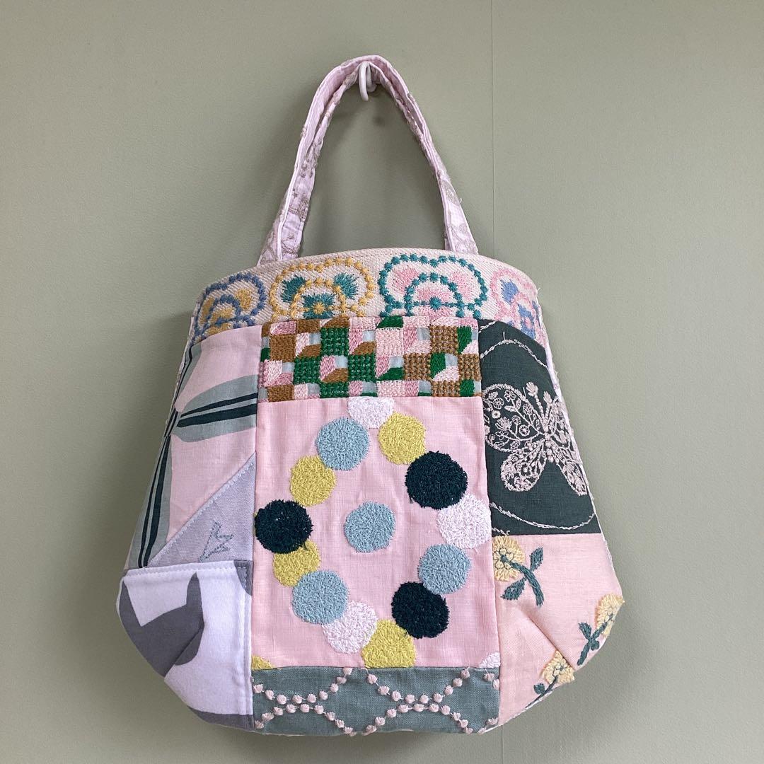 ミナペルホネンハンドメイド　ふっくらまるみのSサイズトートバッグ