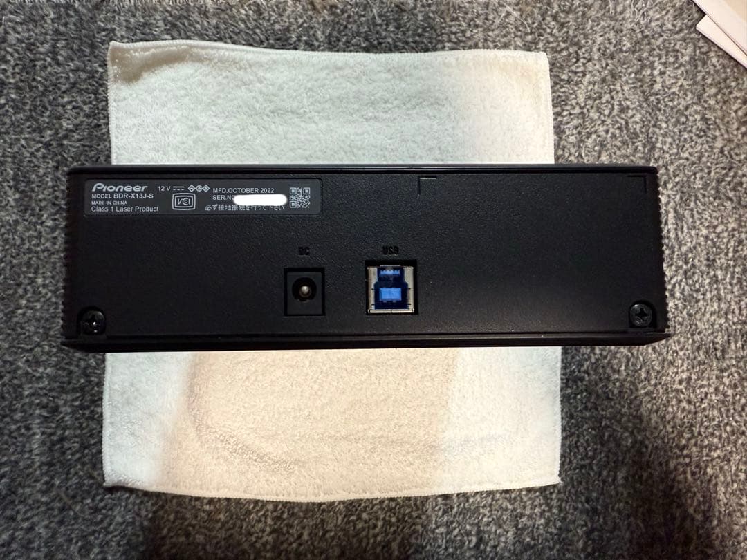 [美品]Pioneer外付けBlu-rayディスクドライブBDR-X13J-S