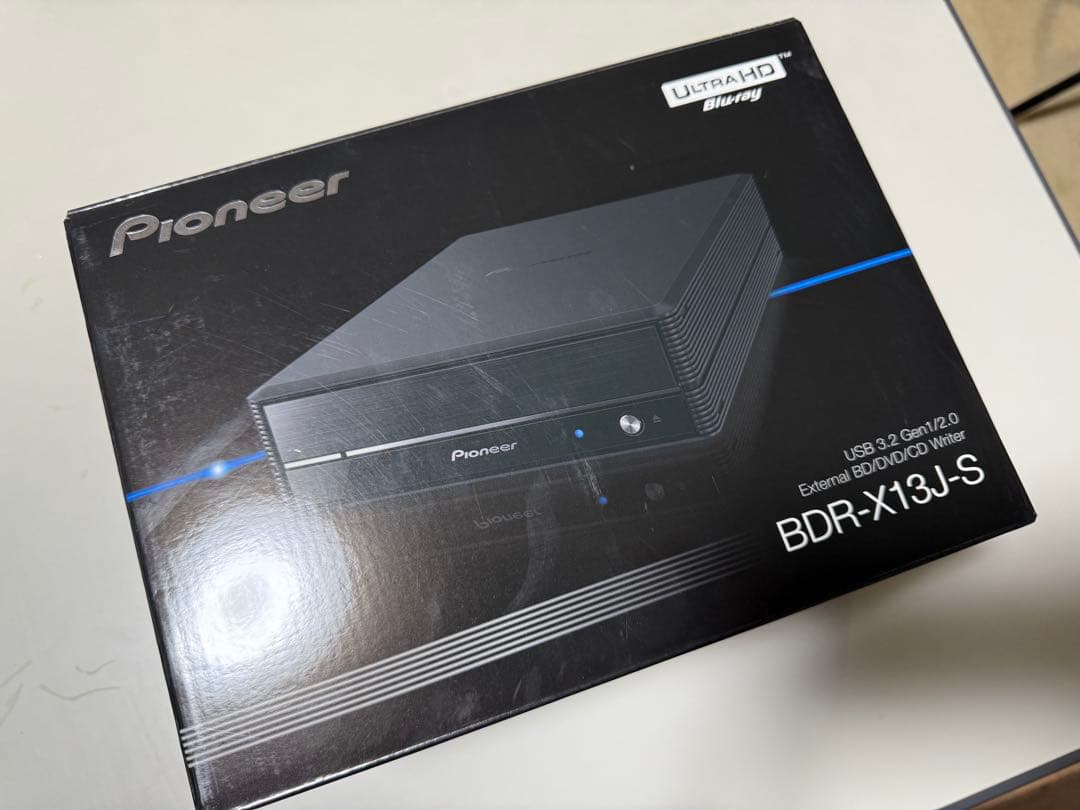 [美品]Pioneer外付けBlu-rayディスクドライブBDR-X13J-S