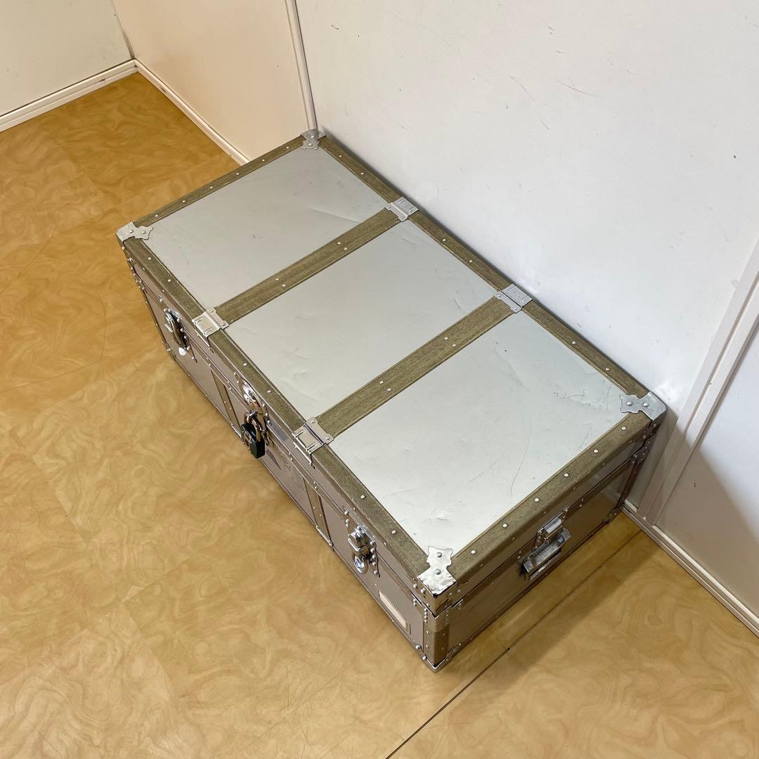 ビンテージ アルミ トランク 船舶 収納 箱 ケース ボックス アンティーク