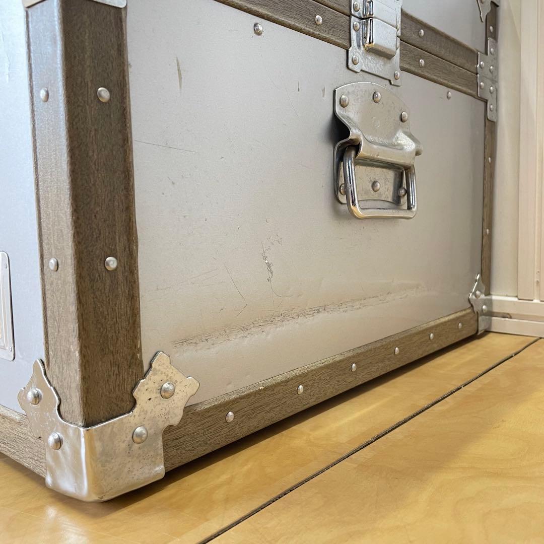 ビンテージ アルミ トランク 船舶 収納 箱 ケース ボックス アンティーク