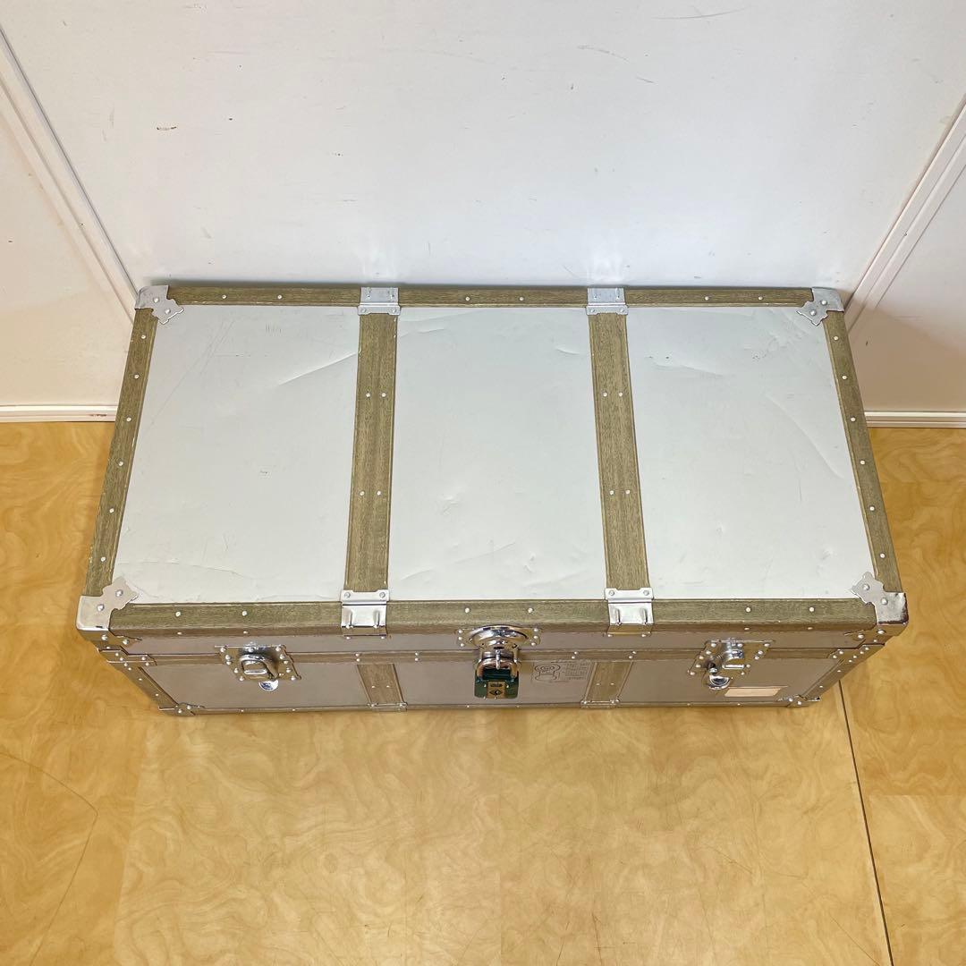 ビンテージ アルミ トランク 船舶 収納 箱 ケース ボックス アンティーク