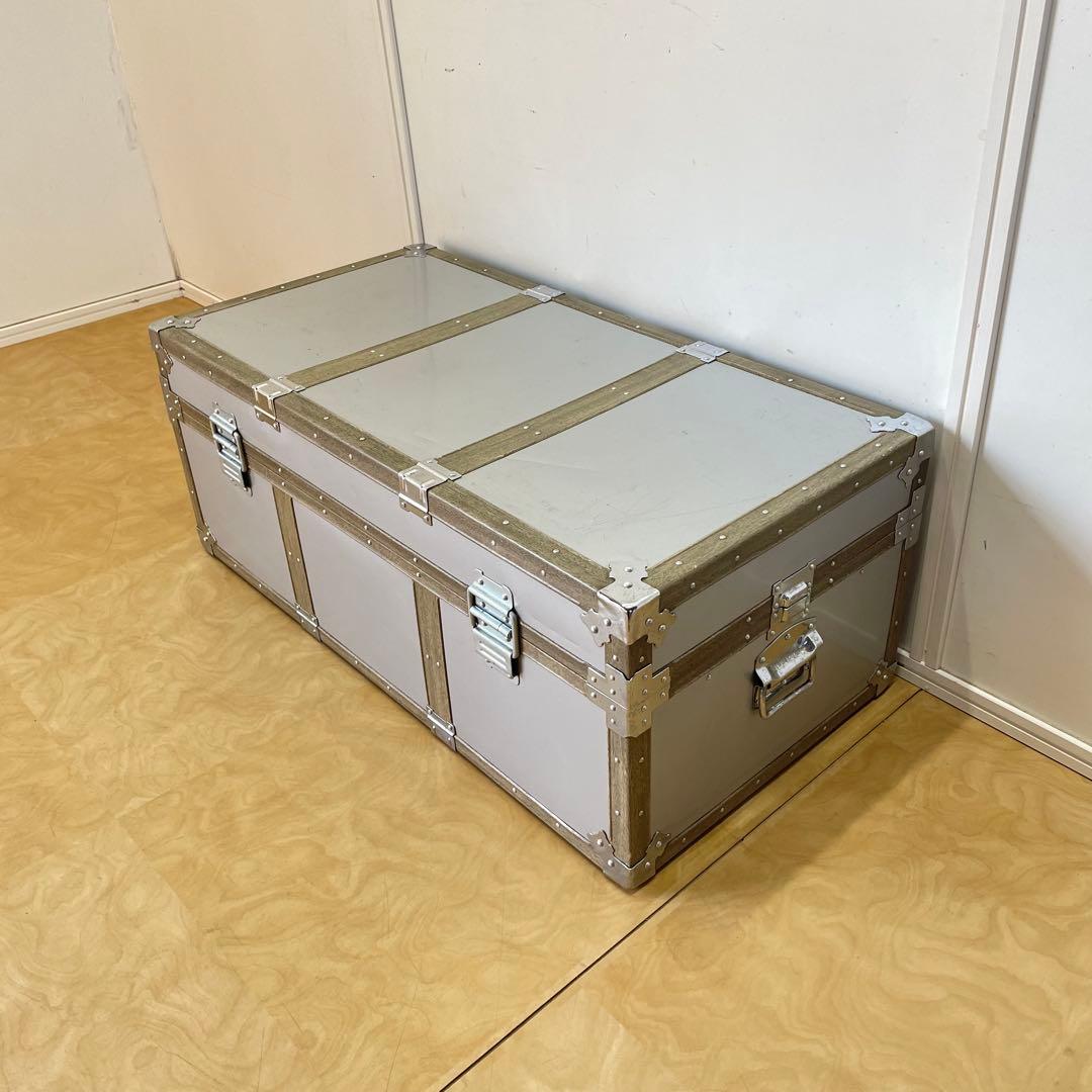 ビンテージ アルミ トランク 船舶 収納 箱 ケース ボックス アンティーク
