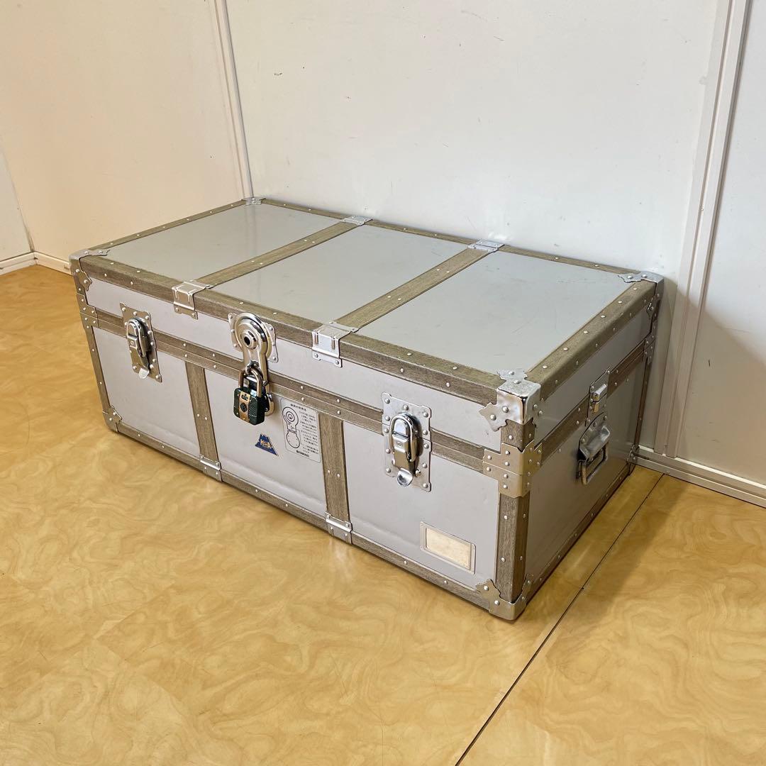 ビンテージ アルミ トランク 船舶 収納 箱 ケース ボックス アンティーク