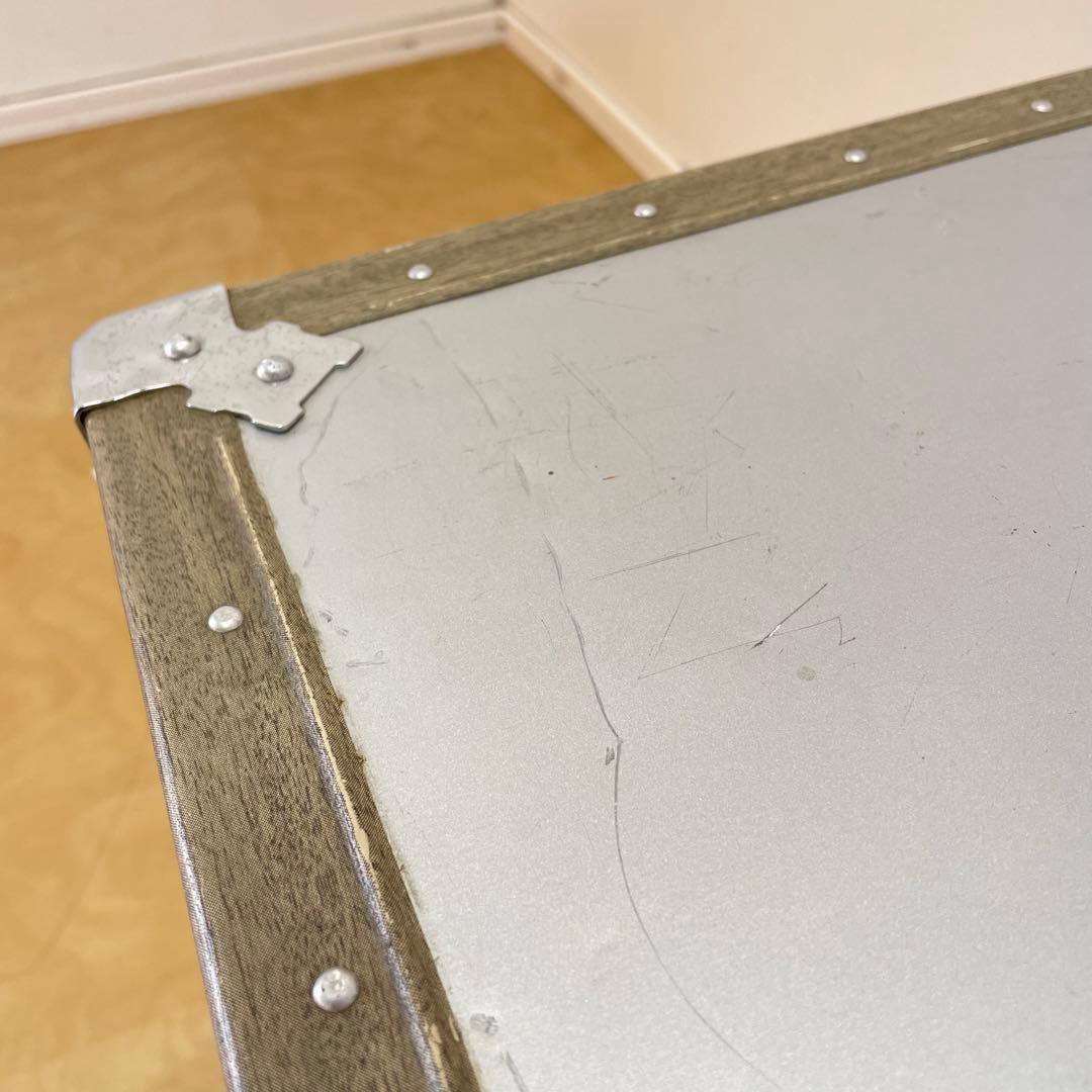 ビンテージ アルミ トランク 船舶 収納 箱 ケース ボックス アンティーク