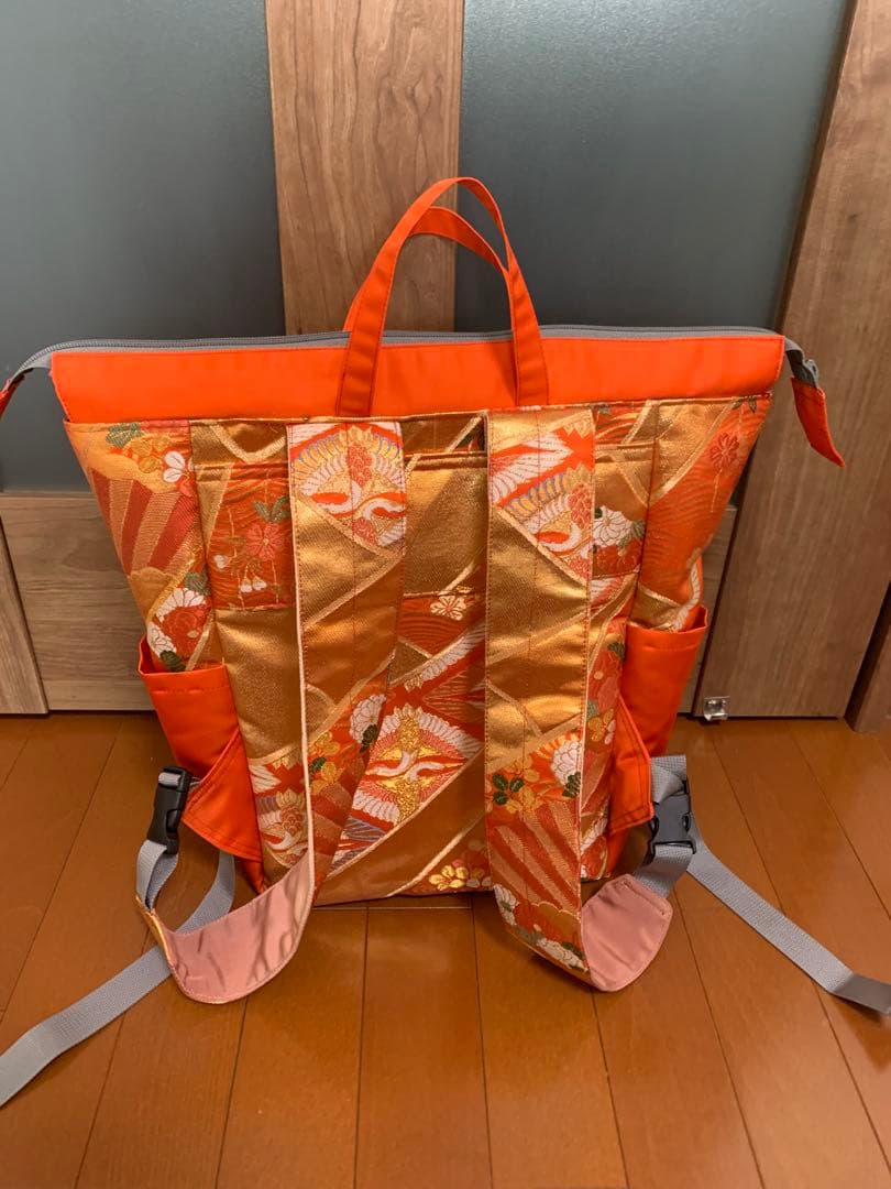 帯リメイクリュック（大）❤️　能装束熨斗目文❤️