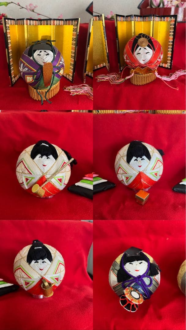 【レトロハンドメイド】ひな人形セット