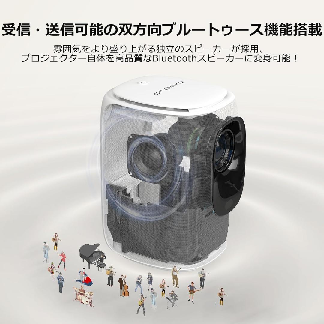 2025革新静音プロジェクター】ONOAYO プロジェクター 家庭用