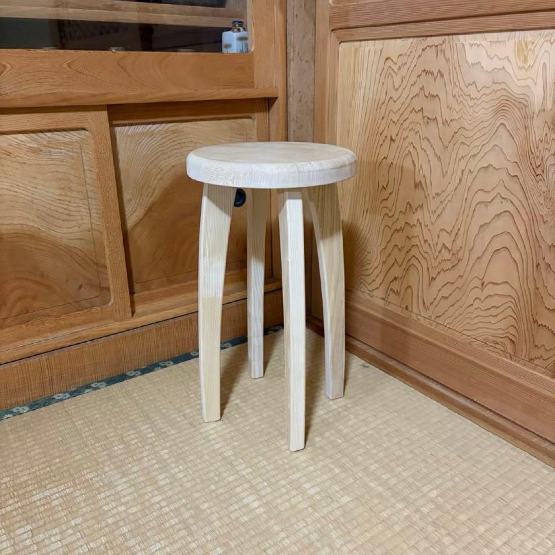 1406建具屋一筋58年のおじいちゃんの手作りスツール、イス☆せん
