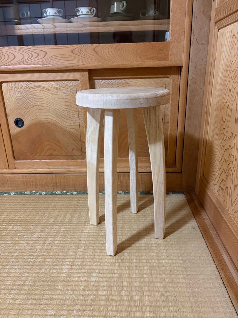1406建具屋一筋58年のおじいちゃんの手作りスツール、イス☆せん