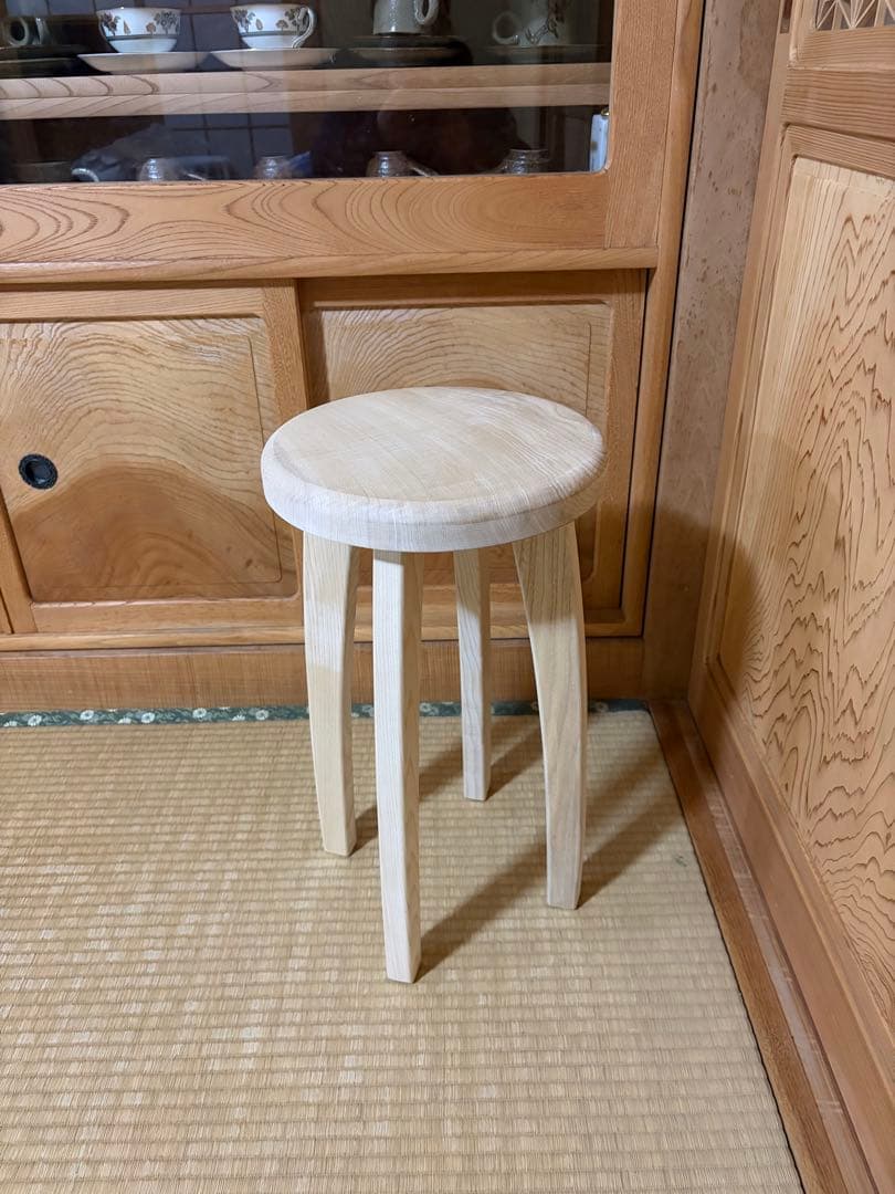 1406建具屋一筋58年のおじいちゃんの手作りスツール、イス☆せん