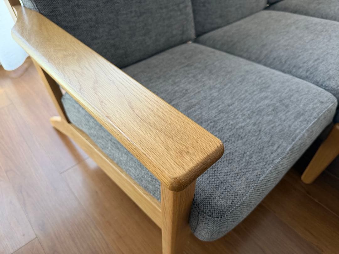 【美品】unicoソファVISKA 3シーター 北欧ナチュラル（オットマン別売）
