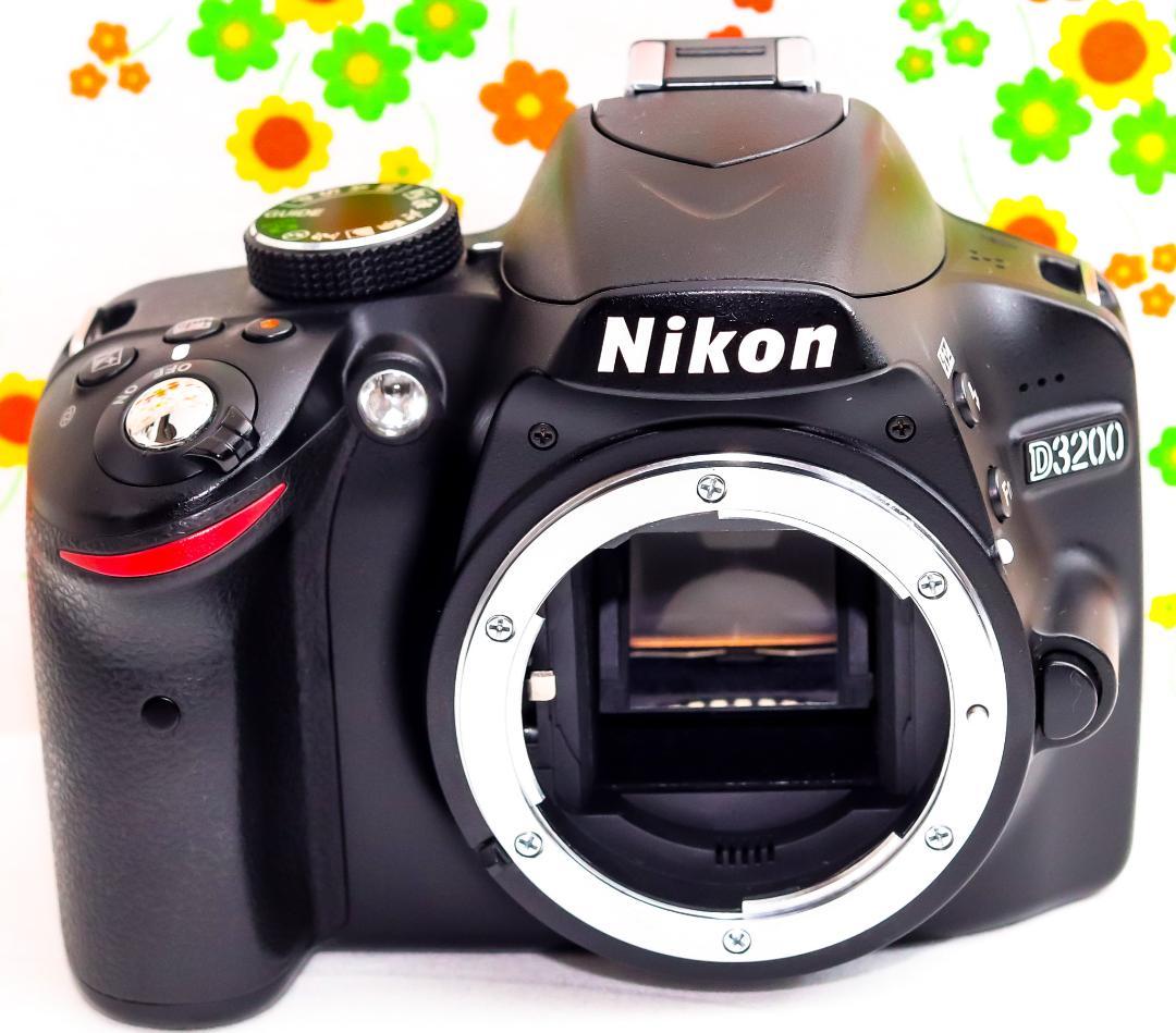 Nikon ニコン D3200☆高画質一眼レフ☆望遠レンズセット☆スマホに転送♪