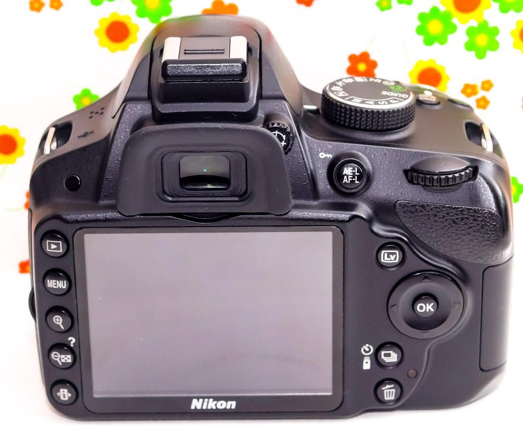 Nikon ニコン D3200☆高画質一眼レフ☆望遠レンズセット☆スマホに転送♪
