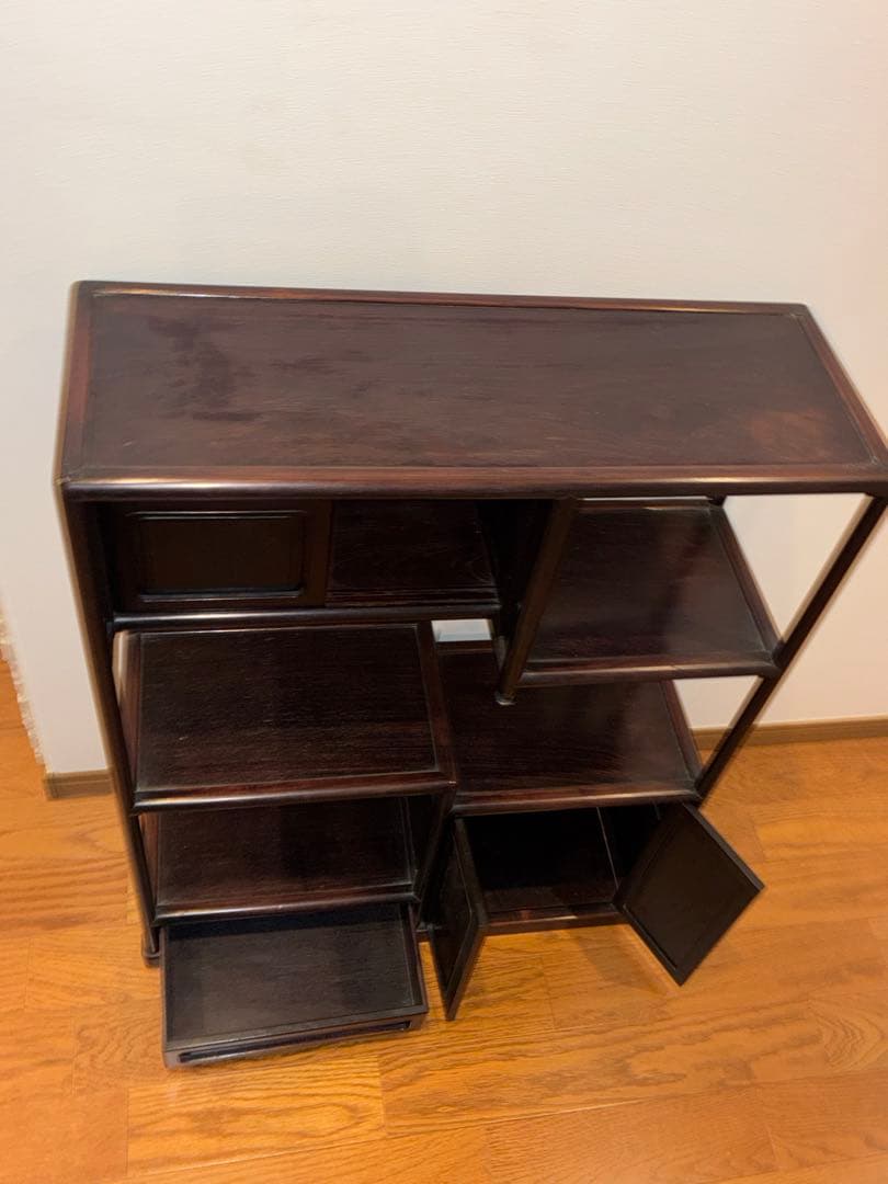 昭和レトロ　茶箪笥　化粧棚 違い棚 古家具 アンティーク家具