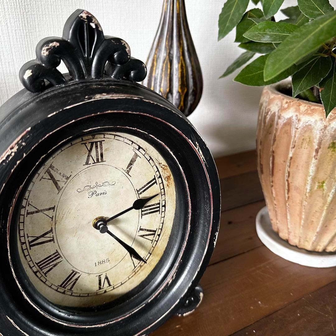 ヴィンテージ風3点セット コンポート ケーキスタンド　置時計 キャンドルスタンド