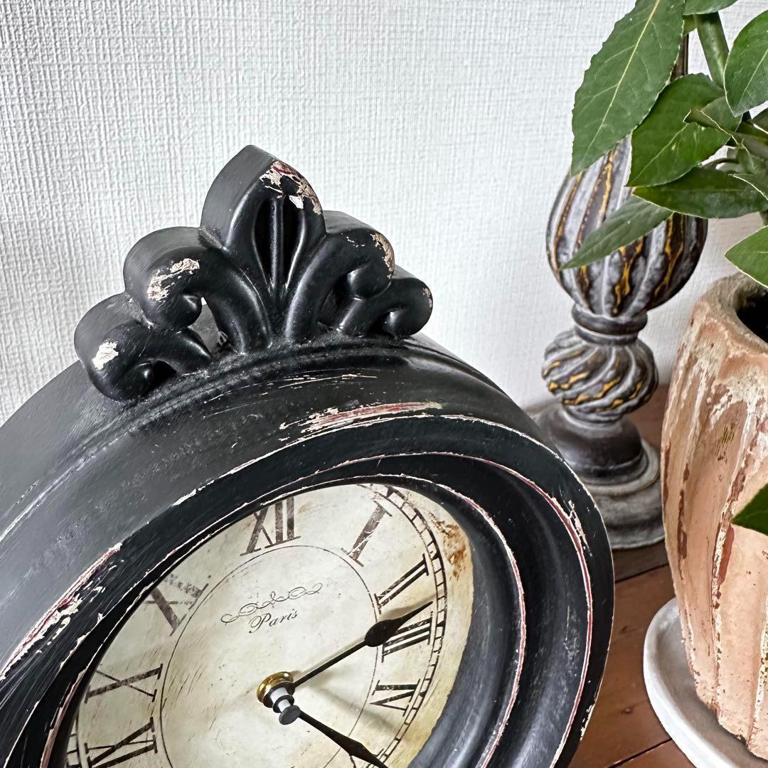 ヴィンテージ風3点セット コンポート ケーキスタンド　置時計 キャンドルスタンド