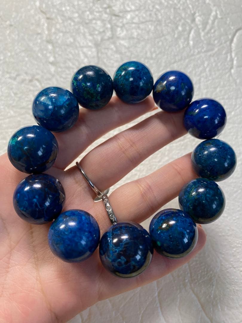 魚座新月↖︎特級品　18ミリUP 大玉クリソコラ　ブレスレット