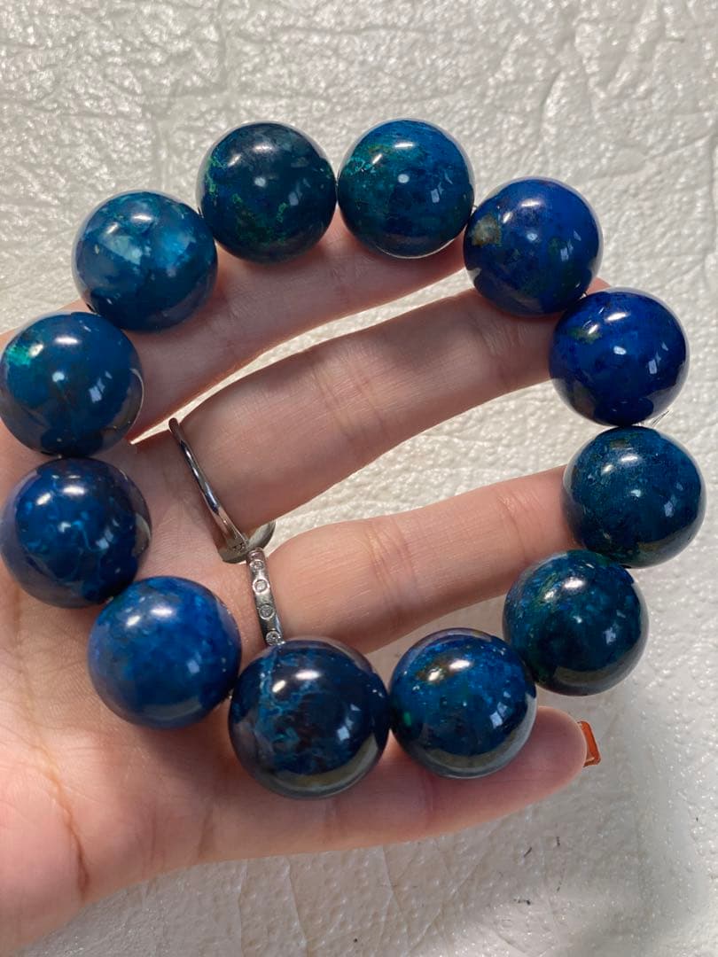 魚座新月↖︎特級品　18ミリUP 大玉クリソコラ　ブレスレット
