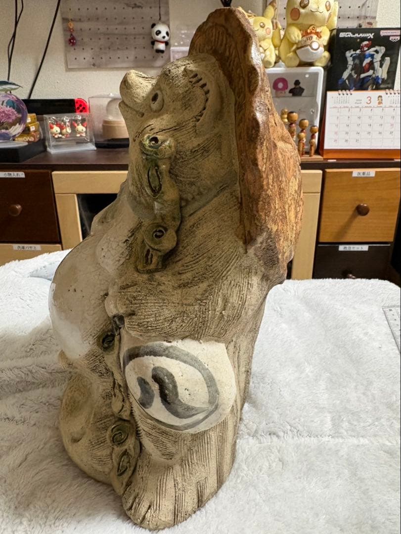 【愛嬌たっぷり】信楽焼 たぬき 置物 縁起物 30cm