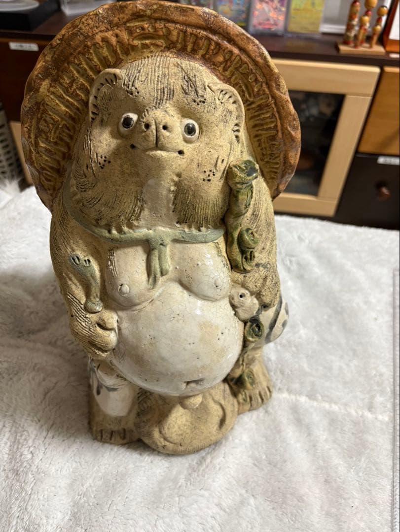【愛嬌たっぷり】信楽焼 たぬき 置物 縁起物 30cm