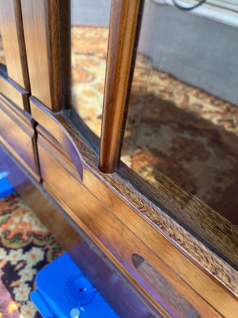 コーヒールンバ＊ガラスキャビネット アンティーク インテリア 飾り棚