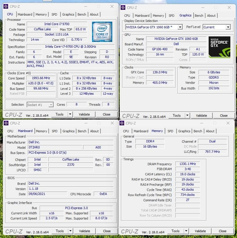 高性能!XPS8930/i7-9700/16G/SSD512G/GTX1060