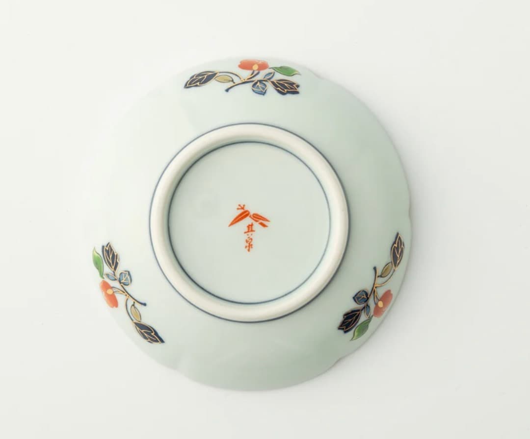 値下げ　新品　有田焼　極錦金彩古伊万里様式　和皿　直径17.5cm　其泉窯　④