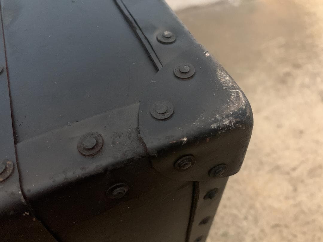 アンティーク ボテ箱 黒　ビンテージ レトロ　インダストリアル ガレージ 古道具