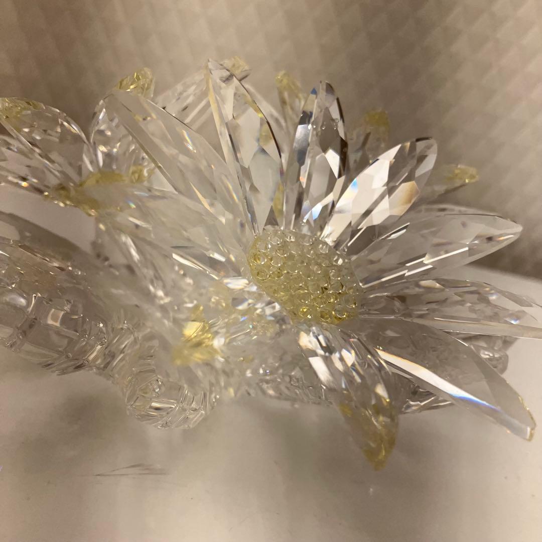 美品★ SWAROVSKI スワロフスキー　クリスタルガラス　エーデルワイス
