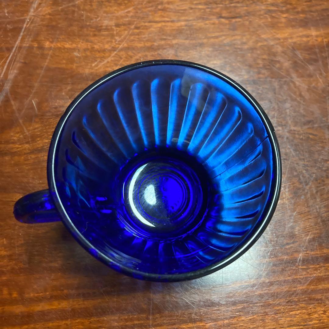 ヴィンテージ Colorex ブラジル コバルトブルー　ガラスセット