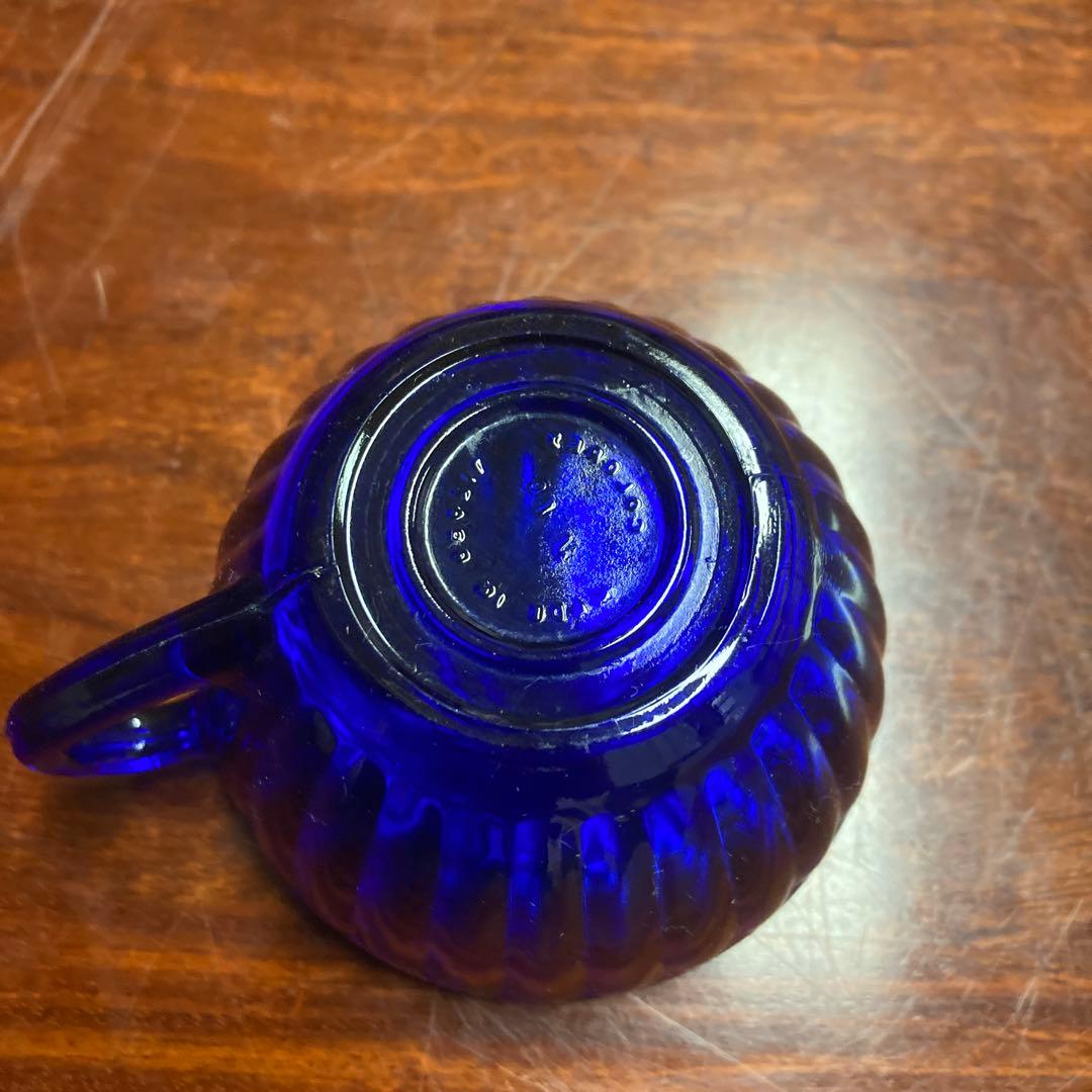 ヴィンテージ Colorex ブラジル コバルトブルー　ガラスセット