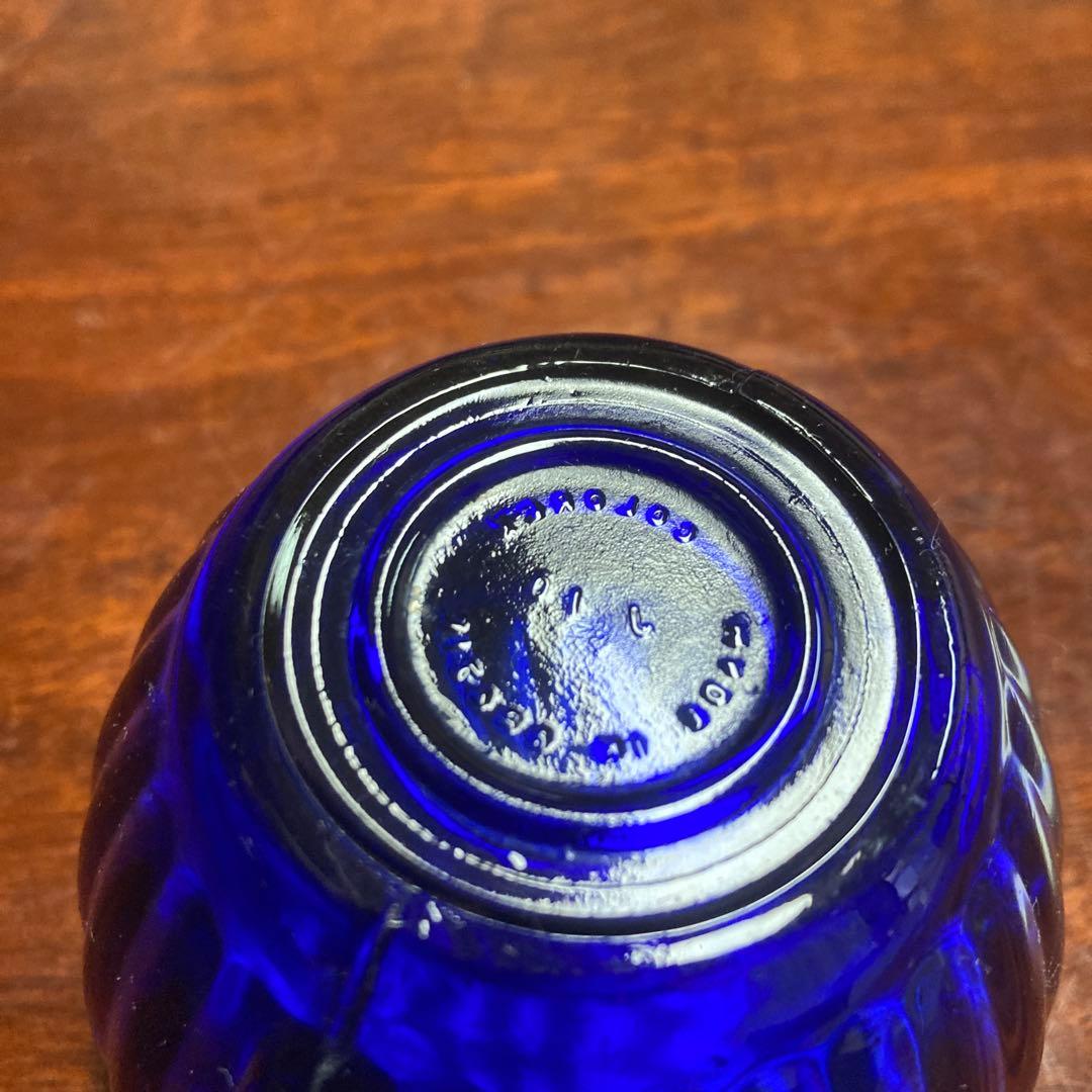 ヴィンテージ Colorex ブラジル コバルトブルー　ガラスセット