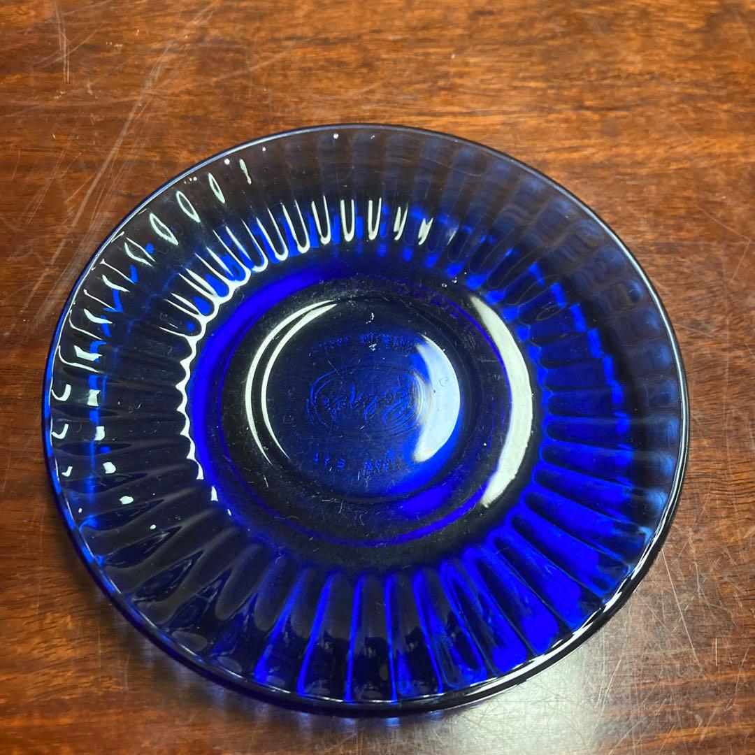 ヴィンテージ Colorex ブラジル コバルトブルー　ガラスセット