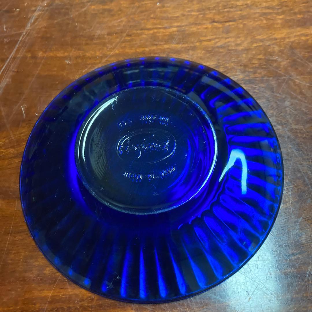 ヴィンテージ Colorex ブラジル コバルトブルー　ガラスセット