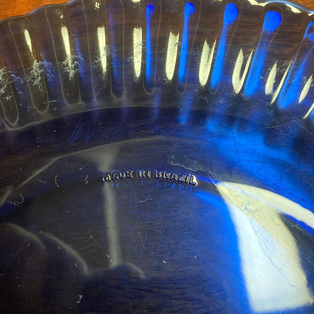 ヴィンテージ Colorex ブラジル コバルトブルー　ガラスセット