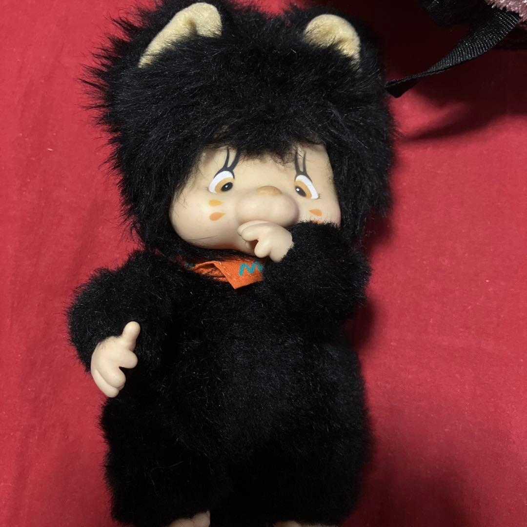 昭和レトロ　人形　ぬいぐるみ　ニャンコフ　猫　黒猫　指しゃぶり　モンチッチ　レア