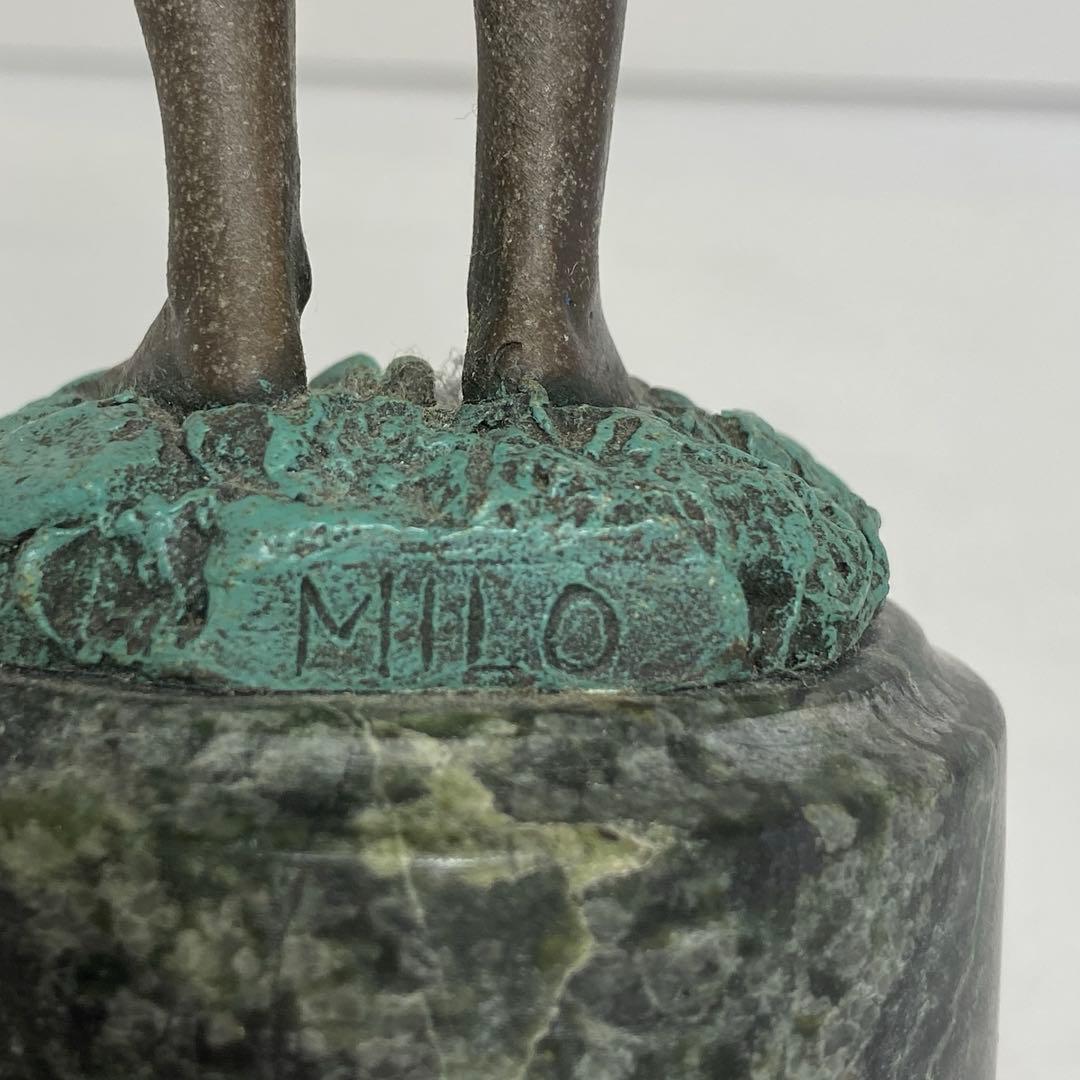 MILO在銘　ブロンズ　天使像　2031gトヒオオ　東さ8-0404①