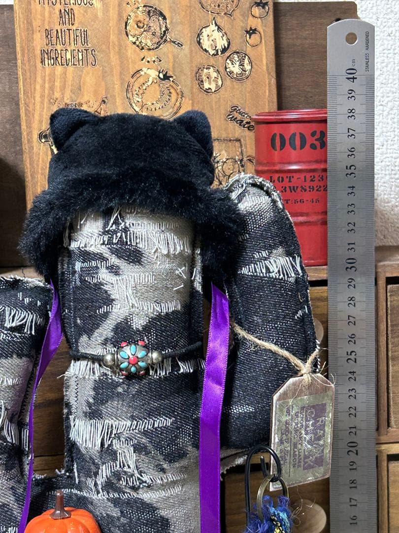 コラボ！手書きカモフラリメ缶ダメージデニムビッグサボちゃんNo.542