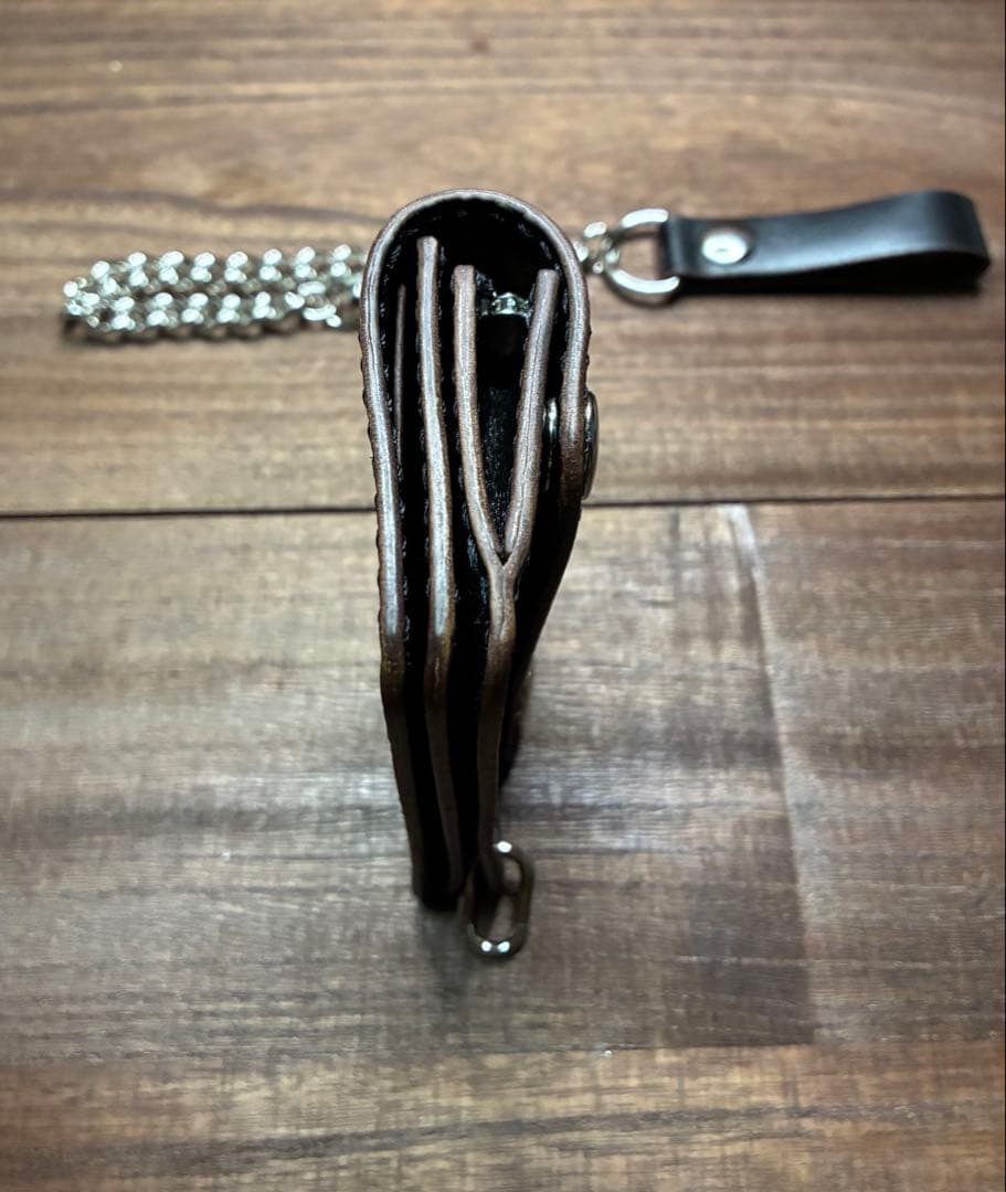 本革馬革ミニトラッカーウォレット